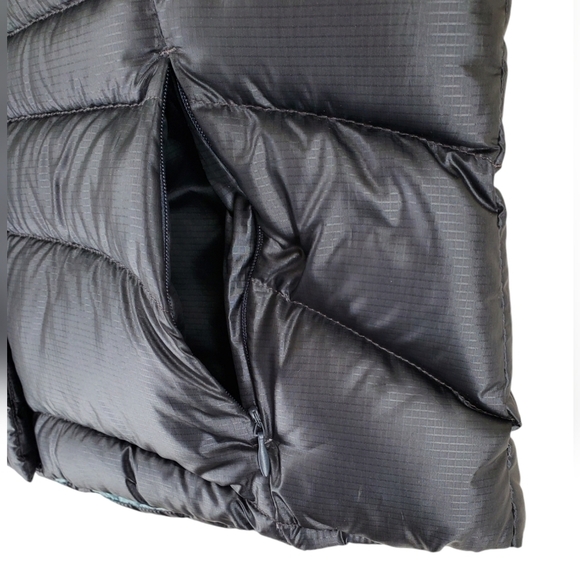 Eddie Bauer Goose Down Puffer Vest Womens L Full Zip Black Lightweight Gorpcore - Picture 10 of 15